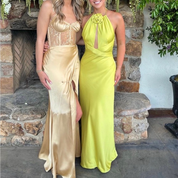 Ronny Kobo Wonder Dress in Chartruse - Picture 3 of 3